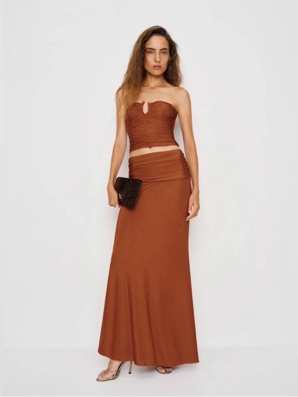NWT Reformation Strapless Amir Knit Two Piece Set